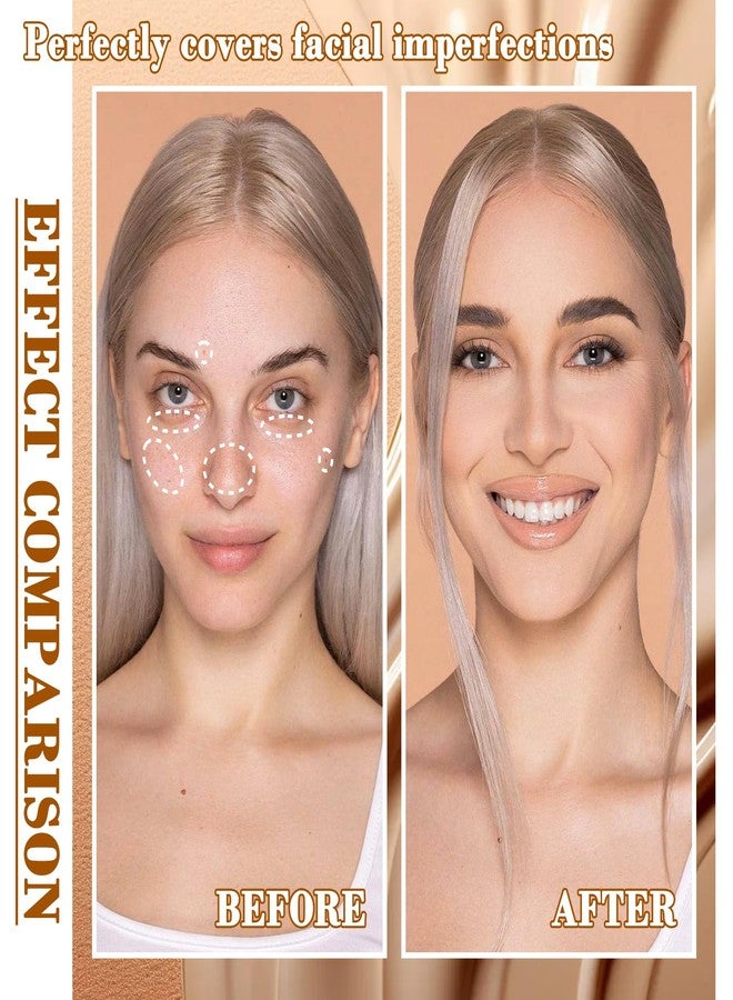 PPPanYiDi 6 Colors Correcting Concealer Palette, Waterproof Long Lasting Full Coverage Contouring Foundation Concealer Palette, Makeup Cream Contour Highlighting Concealer Palette Makeup Kit with Brush（#02） - Image 4
